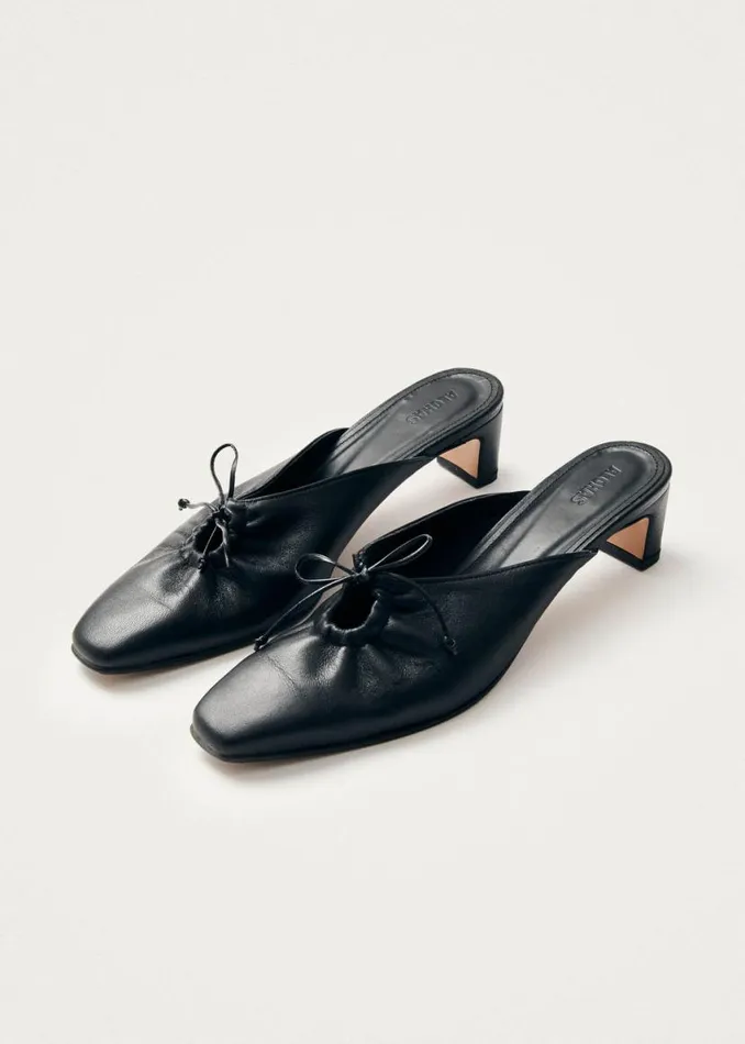 Mules Women ALOHAS Amar Black Leather Mules