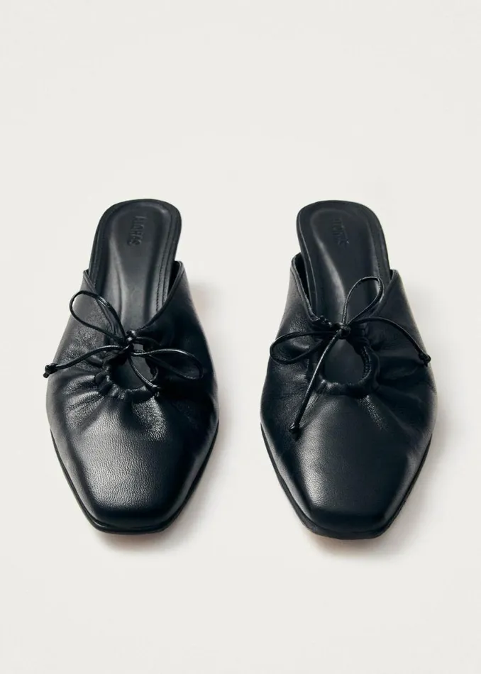 Mules Women ALOHAS Amar Black Leather Mules
