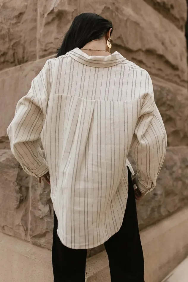 Myka Button Up Ivory Women Bohme Tops