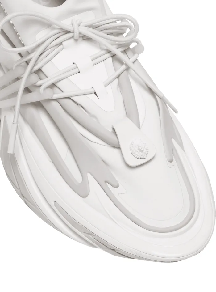 Neoprene And Leather Unicorn Lowtop Sneakers White Men Balmain Sneakers