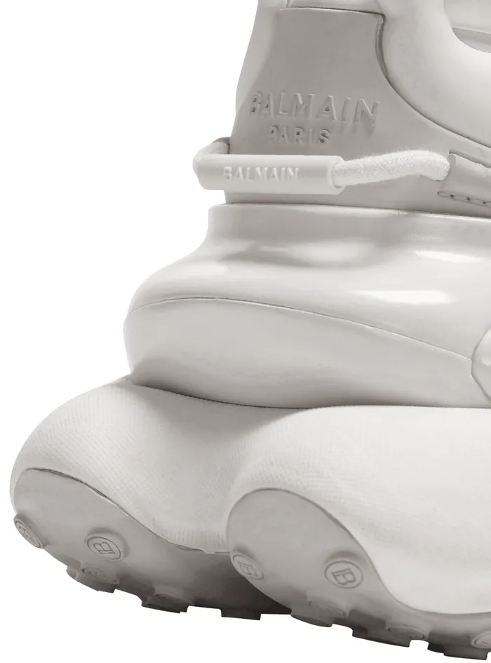 Neoprene And Leather Unicorn Lowtop Sneakers White Men Balmain Sneakers
