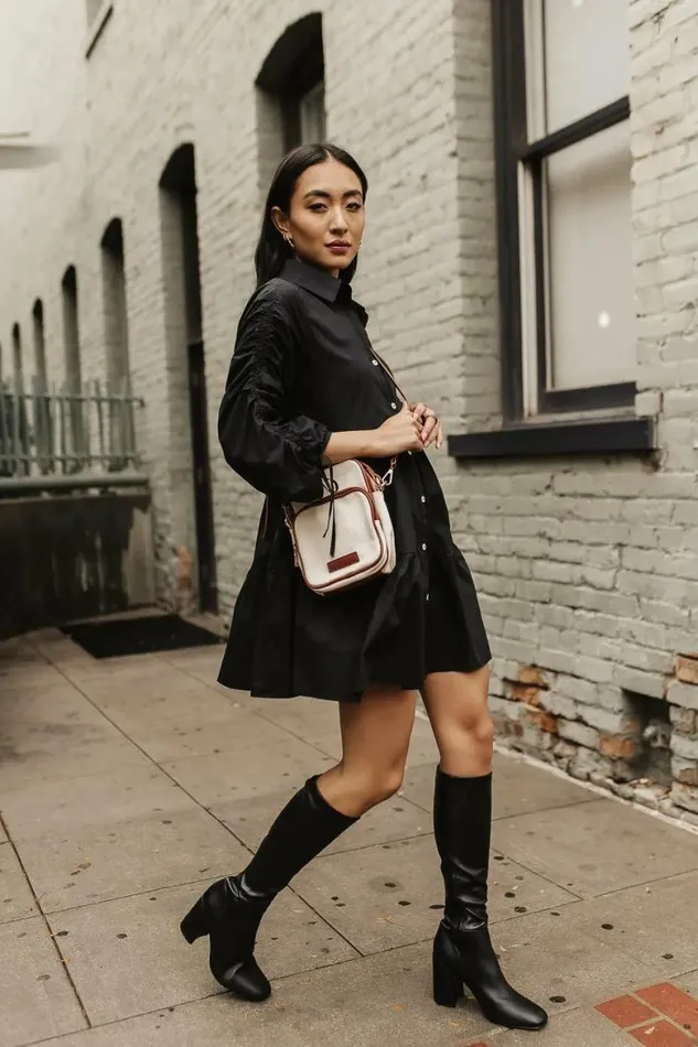 Nevada Button Up Dress Black Women Bohme Dresses