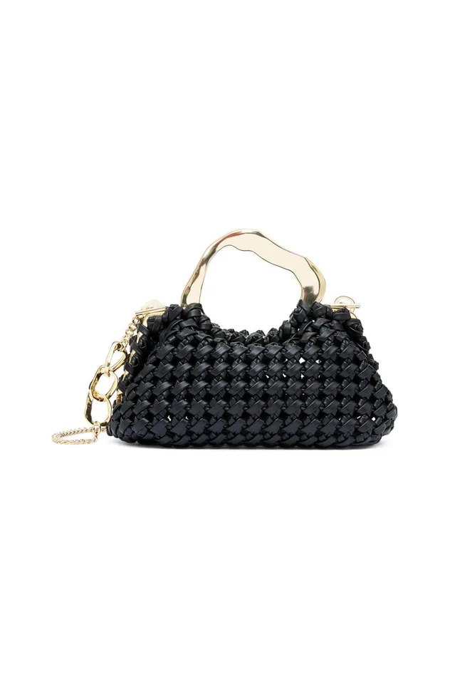 New Weave Micro Frame Bag Black Women Aje Handbags 038 Wallets