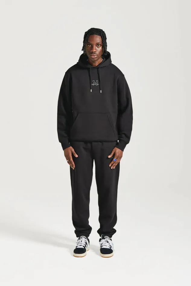 NICCE Tracksuit Sets Mens NICCE Sect Graphic Hoodie and Jogger Tracksuit Set Black