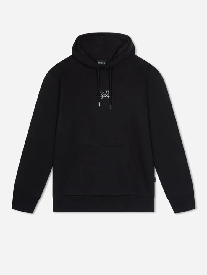 NICCE Tracksuit Sets Mens NICCE Sect Graphic Hoodie and Jogger Tracksuit Set Black