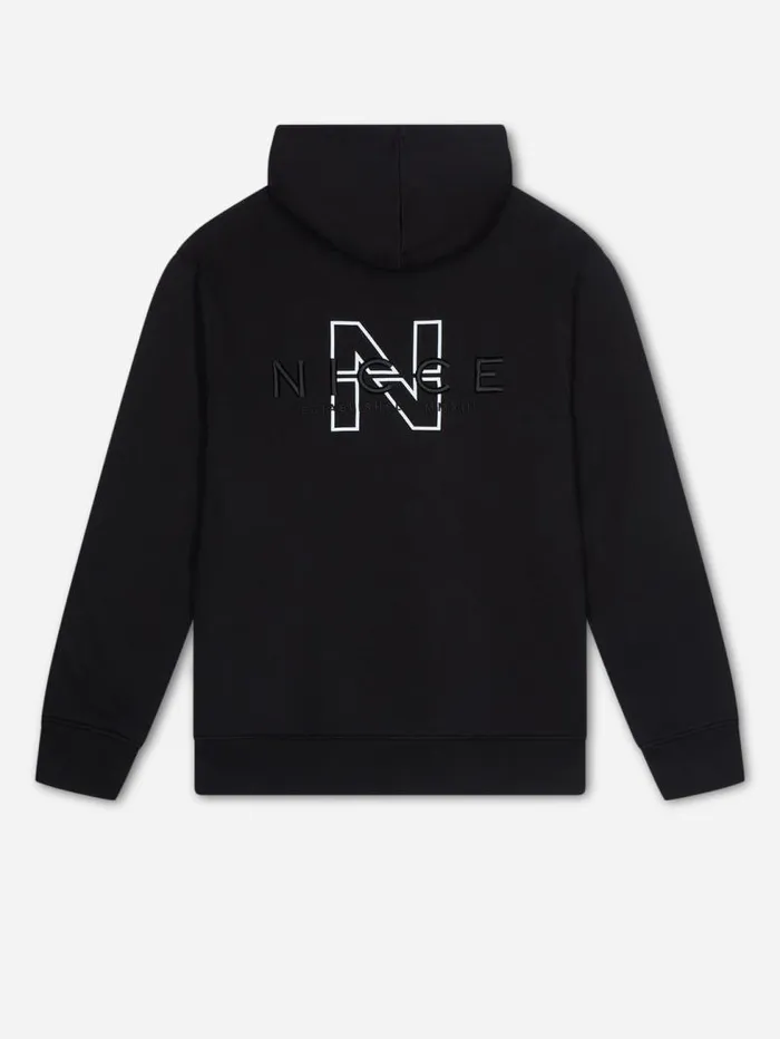NICCE Tracksuit Sets Mens NICCE Sect Graphic Hoodie and Jogger Tracksuit Set Black