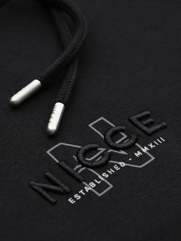 NICCE Tracksuit Sets Mens NICCE Sect Graphic Hoodie and Jogger Tracksuit Set Black