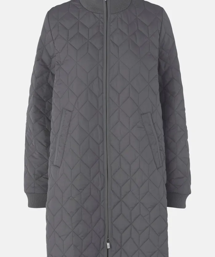 Padded Quilt Coat 8211 Dark Shadow Outerwear Ilse Jacobsen All Jackets And Coats