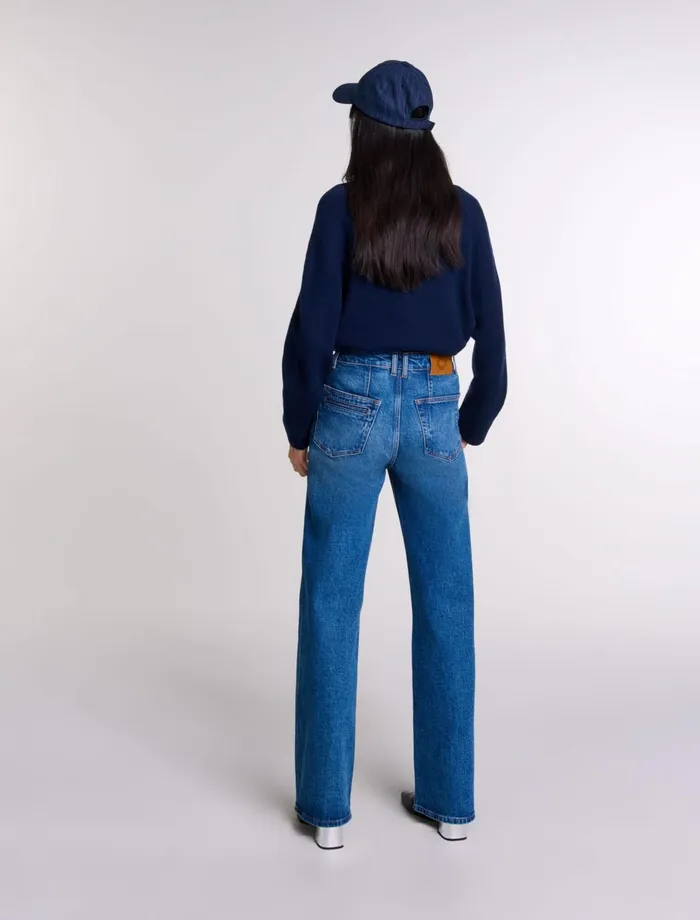 Pants and Jeans Women Maje StraightLeg Jeans Blue