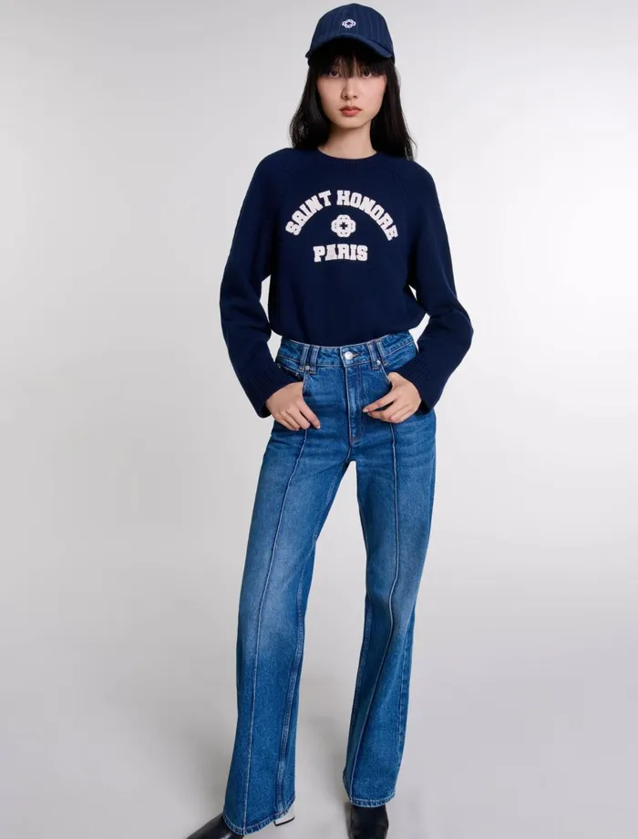 Pants and Jeans Women Maje StraightLeg Jeans Blue