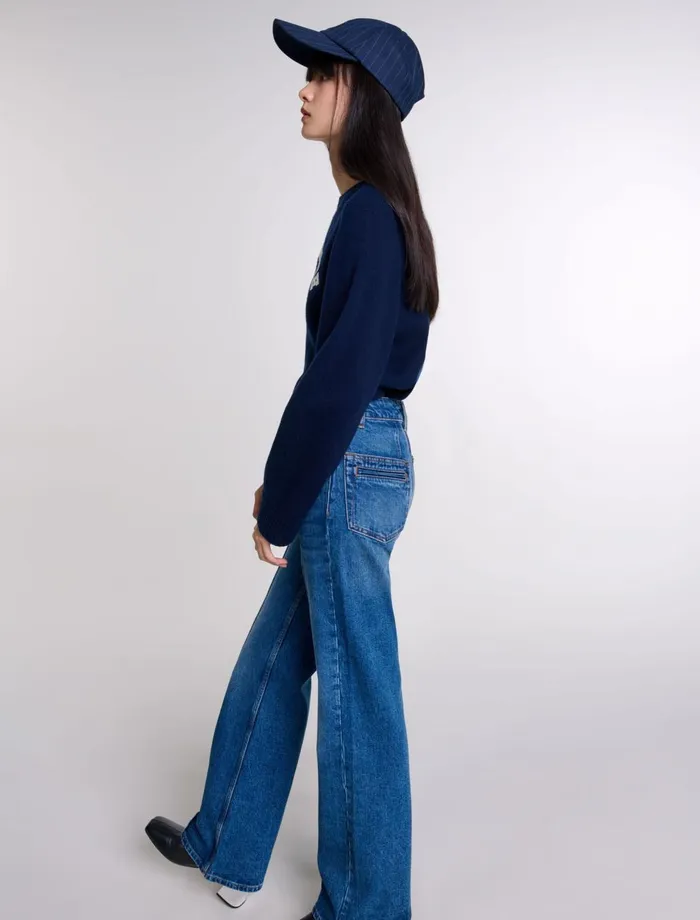 Pants and Jeans Women Maje StraightLeg Jeans Blue