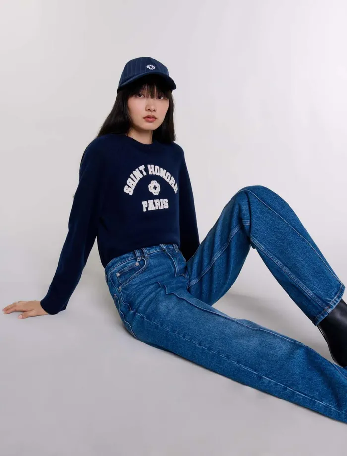 Pants and Jeans Women Maje StraightLeg Jeans Blue