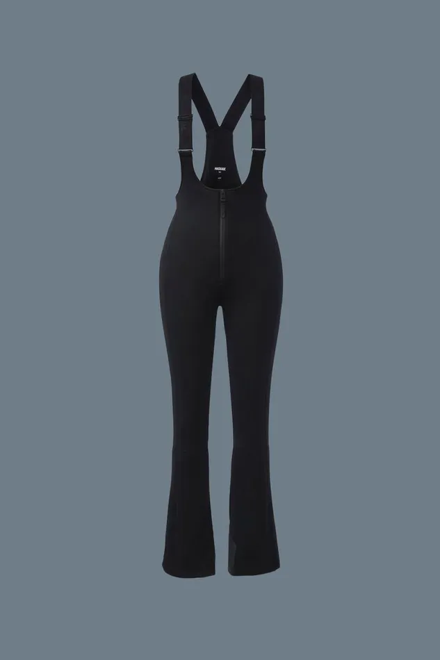 Pants Women Mackage GIA Agile360 Fitted Ski Pants With Suspenders Milkshake