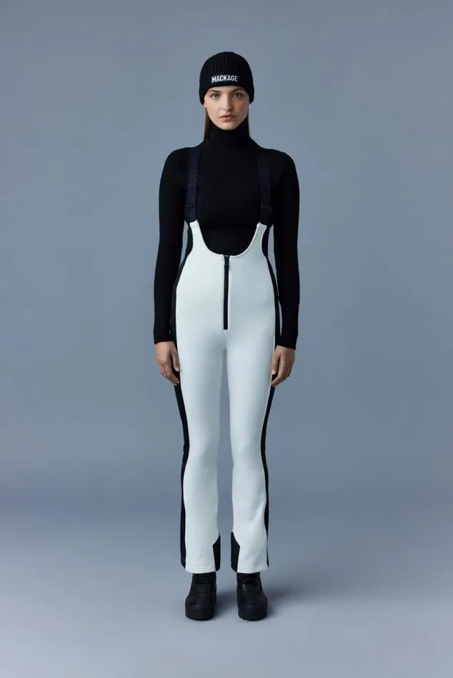 Pants Women Mackage GIA Agile360 Fitted Ski Pants With Suspenders Milkshake Pants Women Mackage GIA Agile360 Fitted Ski Pants With Suspenders Milkshake