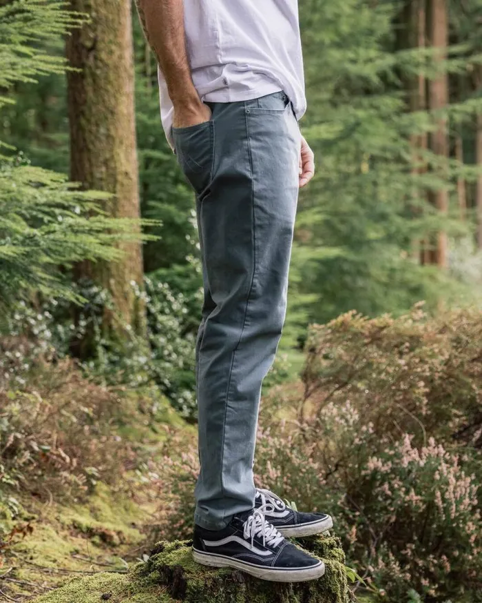 Passenger Clothing 365 5 Pocket Trouser Ocean Grey Men Trousers