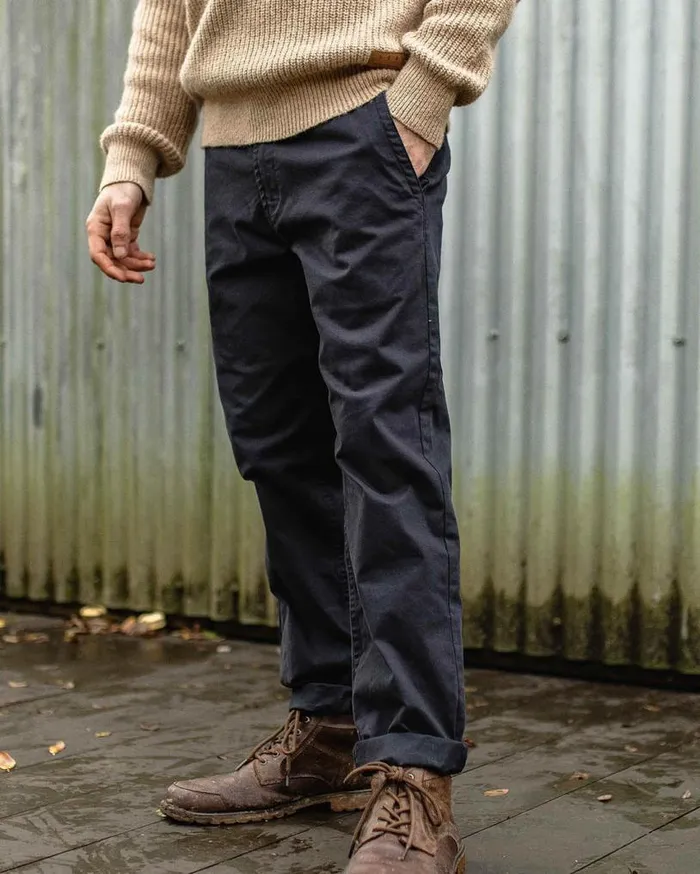Passenger Clothing 365 Organic Cotton Trouser Faded Black Men Trousers