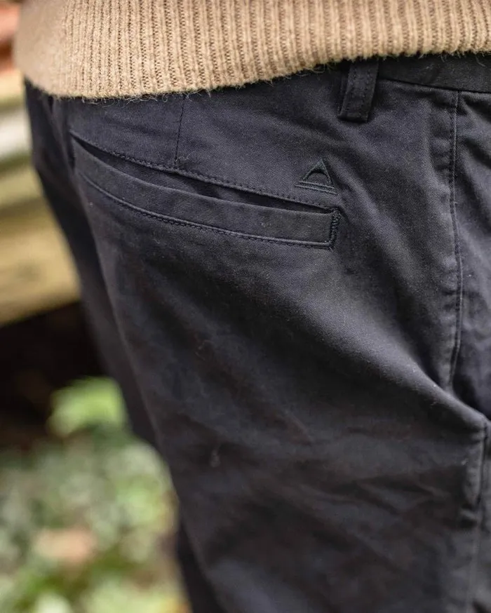 Passenger Clothing 365 Organic Cotton Trouser Faded Black Men Trousers