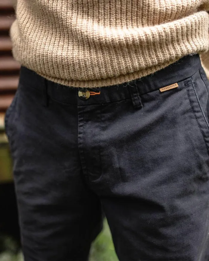 Passenger Clothing 365 Organic Cotton Trouser Faded Black Men Trousers