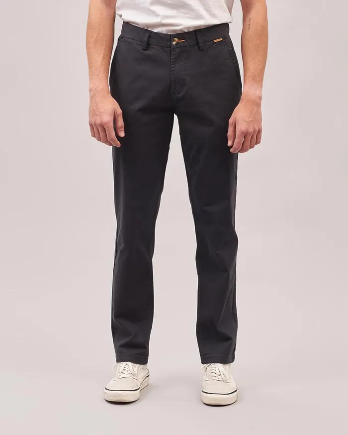 Passenger Clothing 365 Organic Cotton Trouser Faded Black Men Trousers