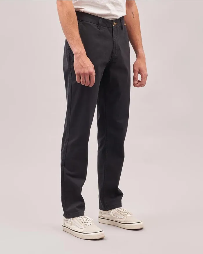 Passenger Clothing 365 Organic Cotton Trouser Faded Black Men Trousers