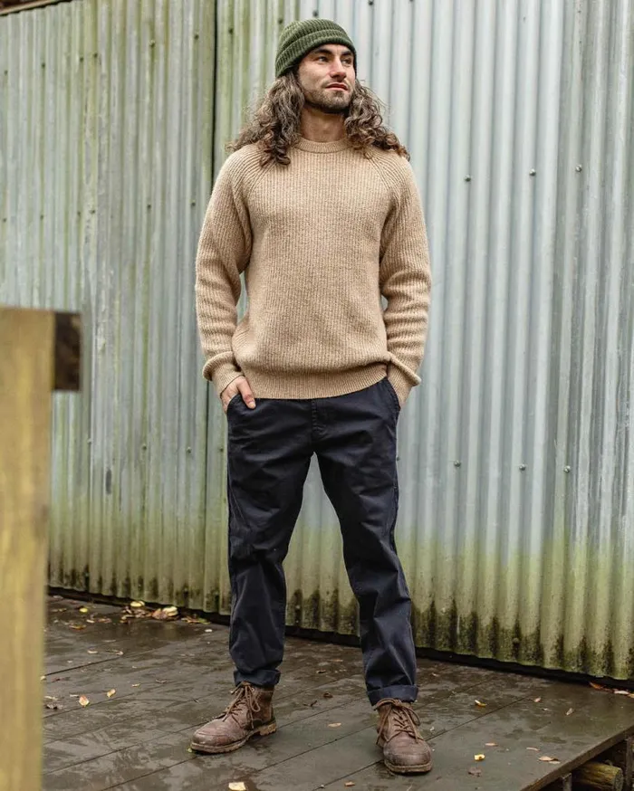 Passenger Clothing 365 Organic Cotton Trouser Faded Black Men Trousers