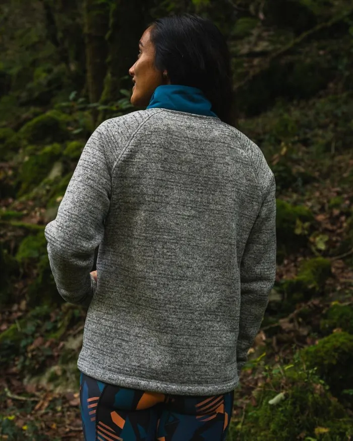 Passenger Clothing Amber Recycled Polartec Fleece Grey Marl Women Activewear