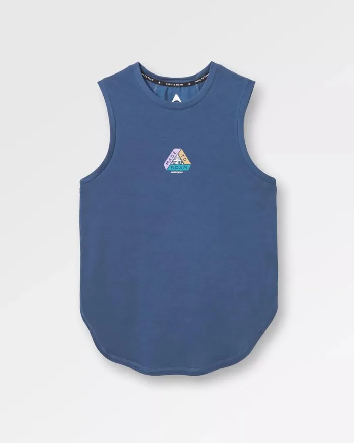 Passenger Clothing Asana Recycled Active Vest Dark Denim Women Activewear