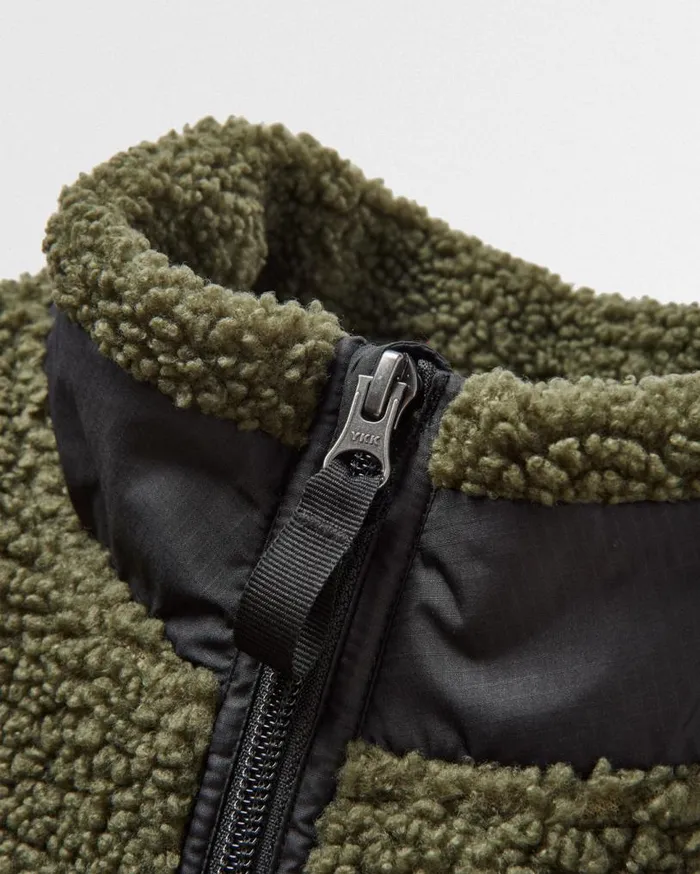 Passenger Clothing Born Explorer Recycled PolarLined Sherpa Fleece Khaki Men Fleece
