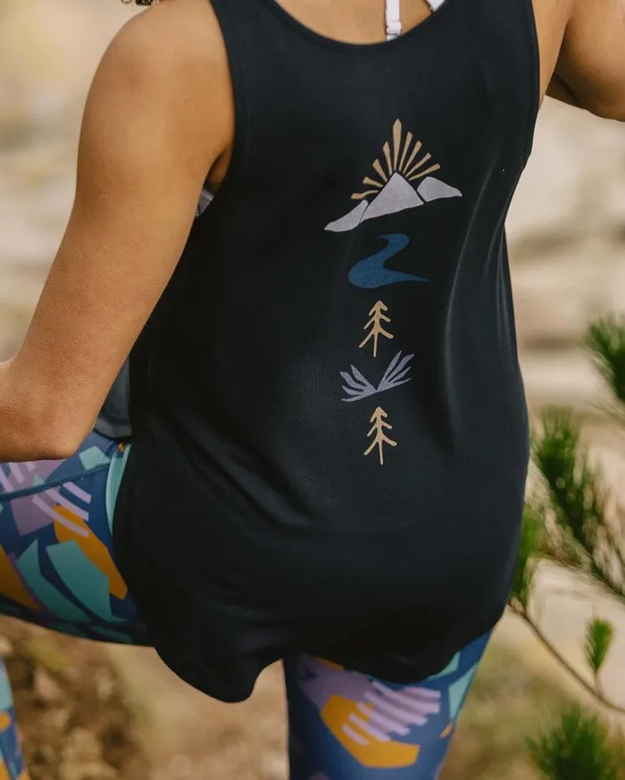 Passenger Clothing Breezy Recycled Active Vest Black Women Activewear