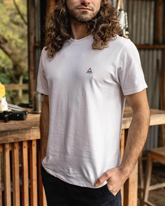 Passenger Clothing Classic Logo Recycled Cotton TShirt White Men TShirts and Vests