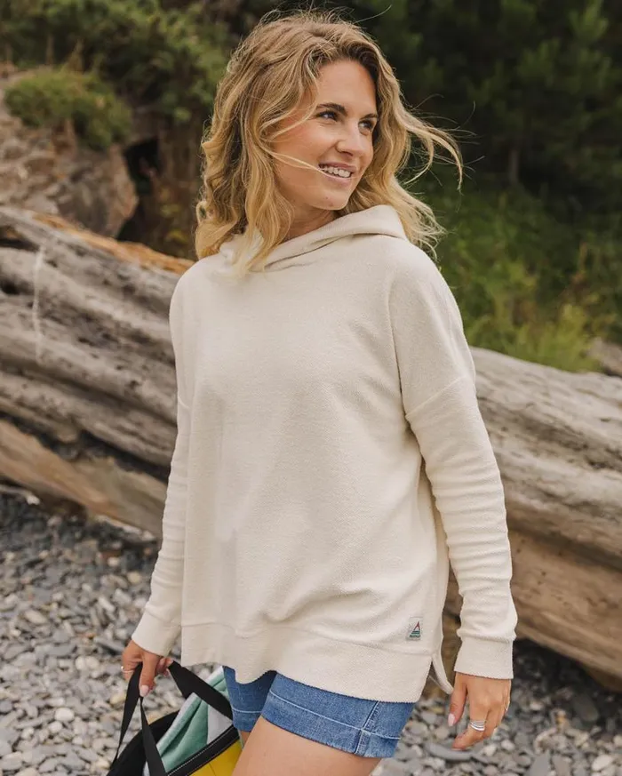 Passenger Clothing Clove Organic Cotton Textured Hoodie Birch Women Hoodies and Sweatshirts