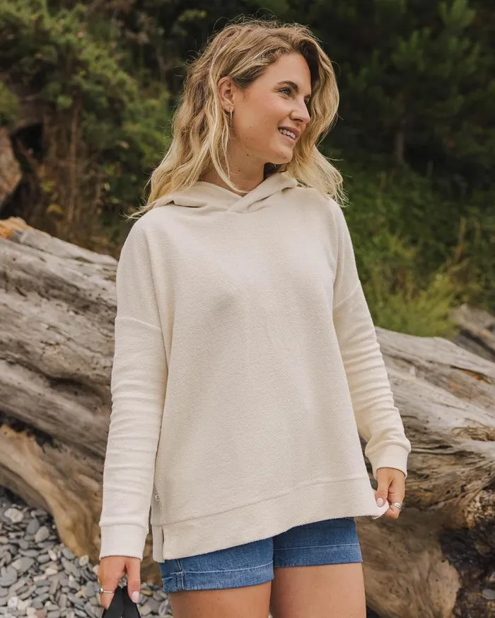 Passenger Clothing Clove Organic Cotton Textured Hoodie Birch Women Hoodies and Sweatshirts