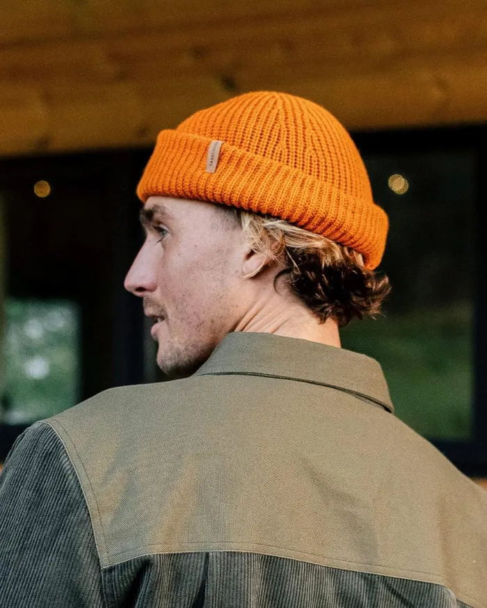 Passenger Clothing Compass Recycled Acrylic Beanie Sunrise Orange WomenMen Beanies