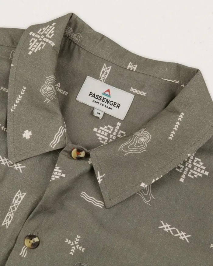 Passenger Clothing Cove Organic Cotton Short Sleeve Shirt Olive Made To Roam Men Shirts