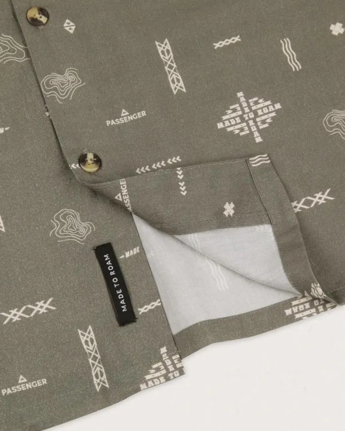 Passenger Clothing Cove Organic Cotton Short Sleeve Shirt Olive Made To Roam Men Shirts