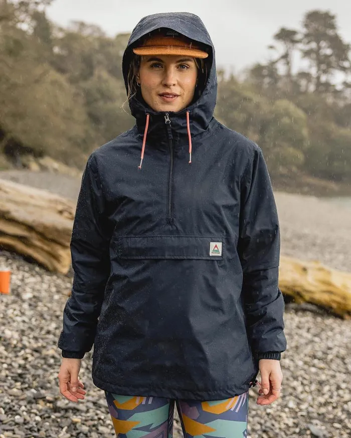 Passenger Clothing Eden Recycled Oversized Water Resistant Jacket Deep Navy Women Activewear