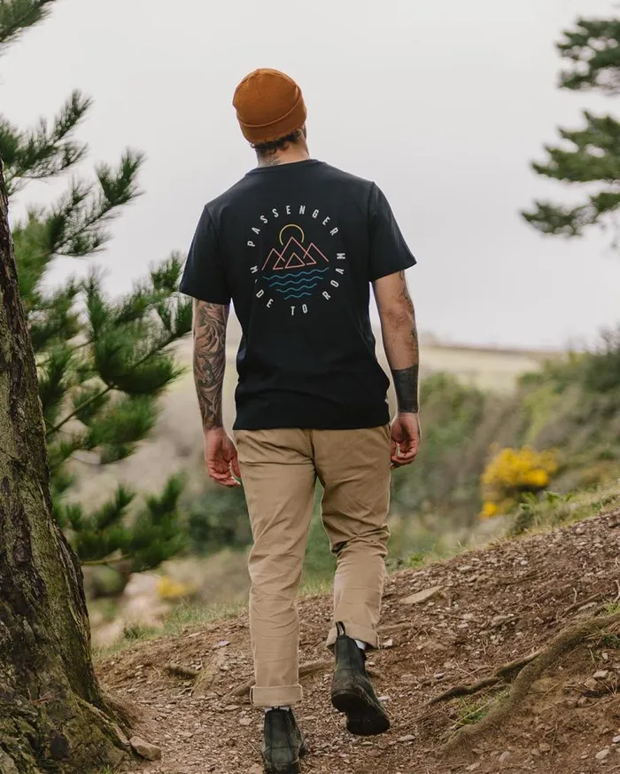 Passenger Clothing Escapism Recycled Cotton TShirt Black Men TShirts and Vests