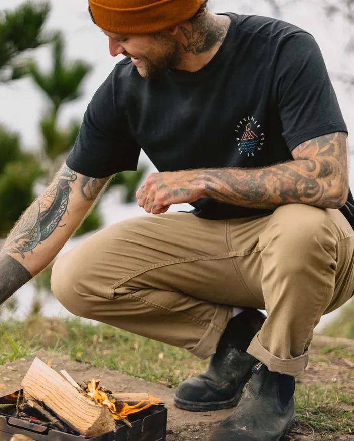 Passenger Clothing Escapism Recycled Cotton TShirt Black Men TShirts and Vests