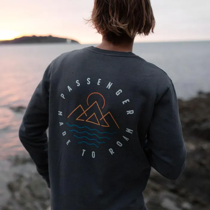 Passenger Clothing Escapism Recycled Sweatshirt Faded Black Men Hoodies and Sweatshirts