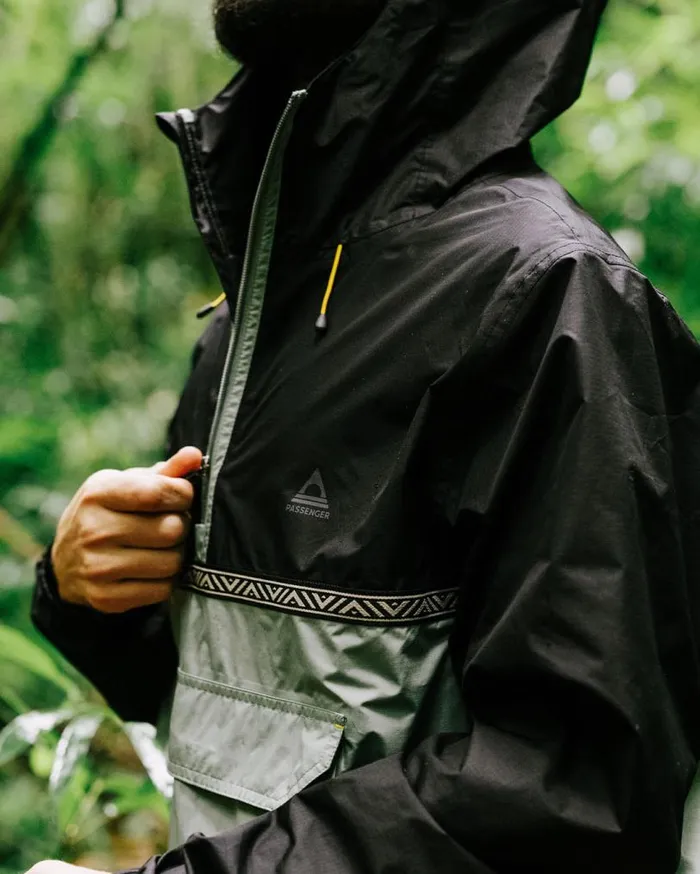 Passenger Clothing Flow 12 Zip Recycled Water Resistant Jacket True Blackpistachio Men Jackets Passenger Clothing Flow 12 Zip Recycled Water Resistant Jacket True Blackpistachio Men Jackets