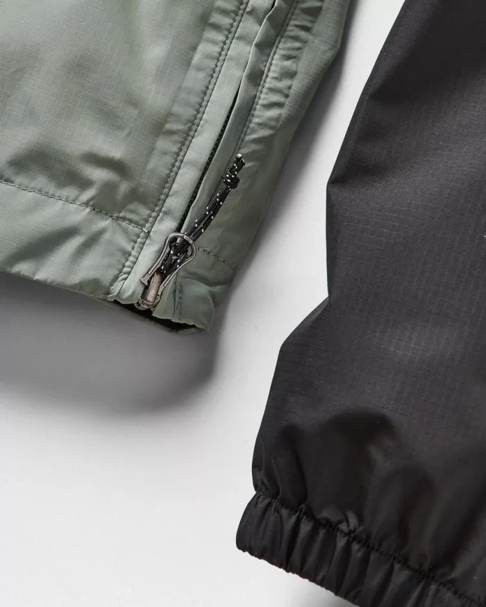 Passenger Clothing Flow 12 Zip Recycled Water Resistant Jacket True Blackpistachio Men Jackets