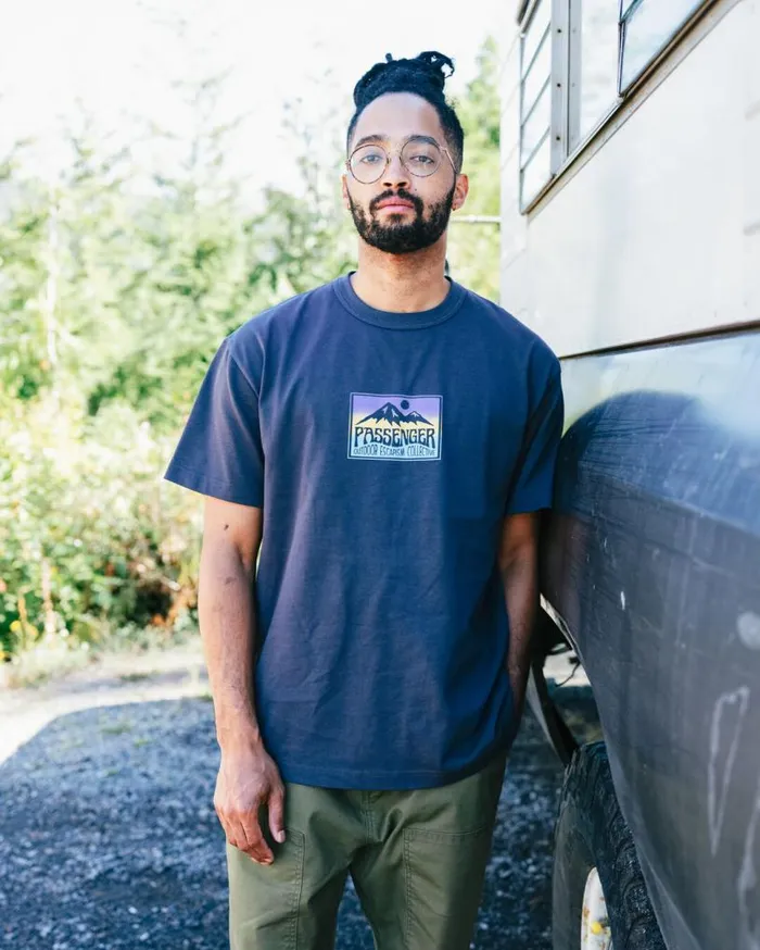 Passenger Clothing Grounded Organic Relaxed Fit TShirt Charcoal Men TShirts and Vests
