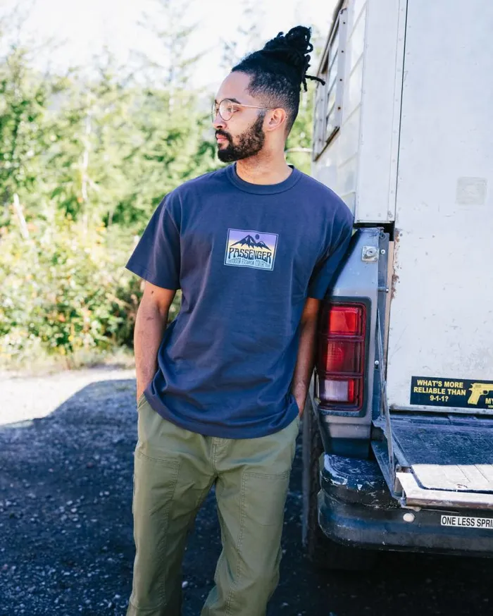 Passenger Clothing Grounded Organic Relaxed Fit TShirt Charcoal Men TShirts and Vests