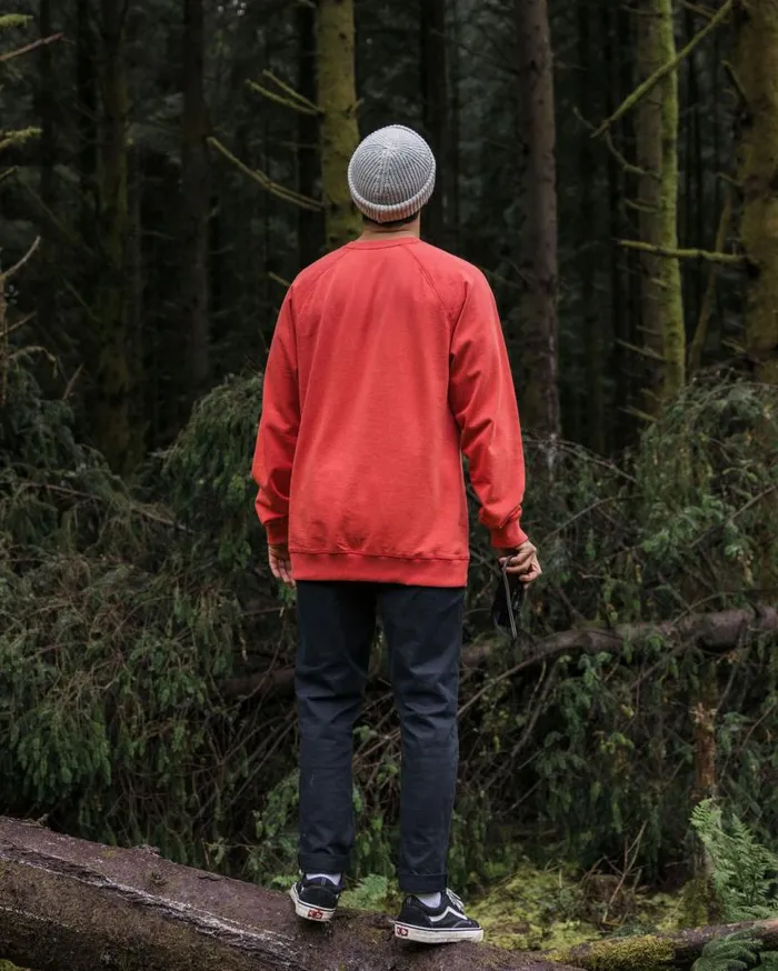 Passenger Clothing Heritage Recycled Cotton Sweatshirt Cardinal Men Hoodies and Sweatshirts