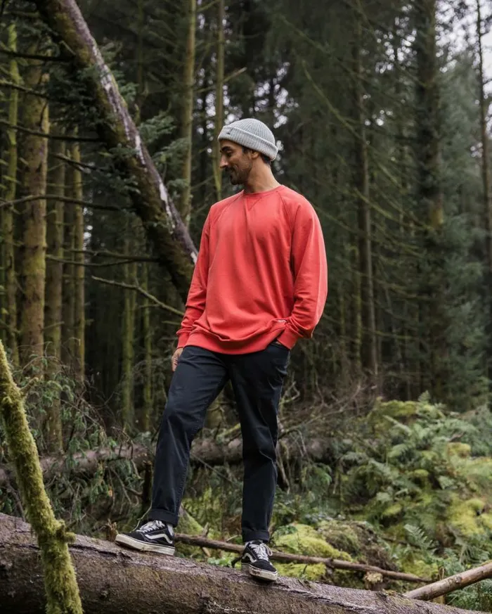 Passenger Clothing Heritage Recycled Cotton Sweatshirt Cardinal Men Hoodies and Sweatshirts
