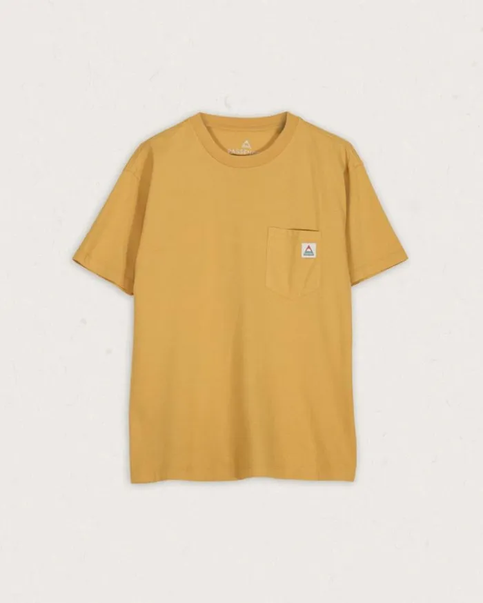 Passenger Clothing Heritage Recycled Relaxed Fit TShirt Mustard Gold Men TShirts and Vests