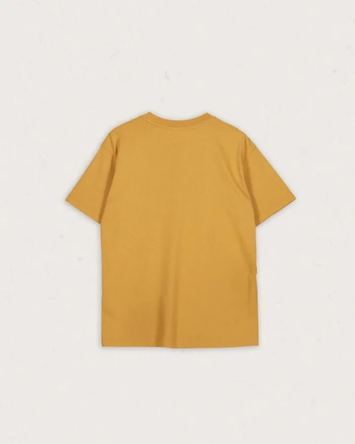 Passenger Clothing Heritage Recycled Relaxed Fit TShirt Mustard Gold Men TShirts and Vests