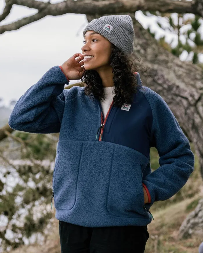 Passenger Clothing Home 20 Recycled Sherpa Fleece Dark Denim Women Fleece