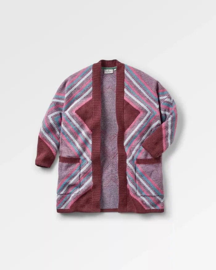 Passenger Clothing Homestead Recycled Cardigan Wine Women Knitwear