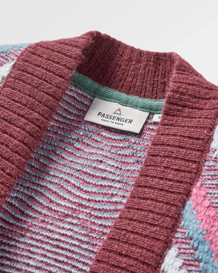Passenger Clothing Homestead Recycled Cardigan Wine Women Knitwear